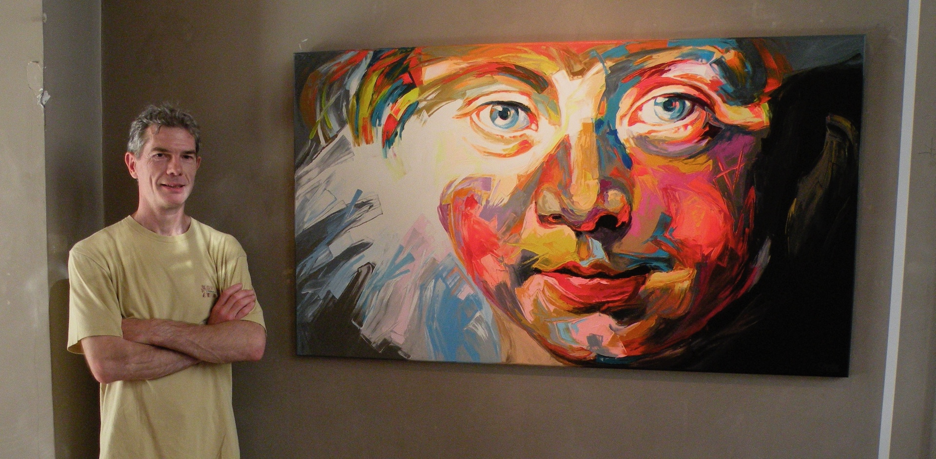 Affiche Schilderij "Clara Serena" is geselecteerd om tentoon gesteld te worden tijdens de museumnacht 6 aug. 2016<br>in het DIVA Gildekamersstraat - Antwerpen (achter stadhuis). (2016)