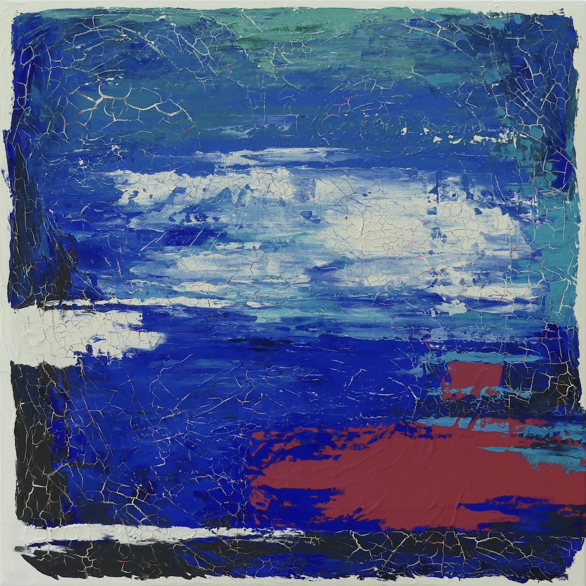 Cracked blue