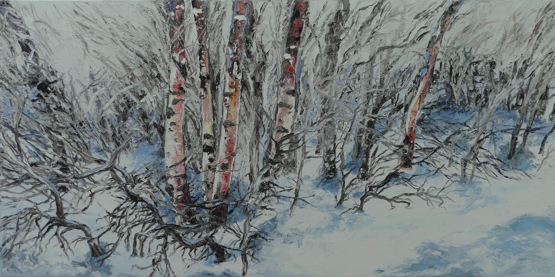 Pink birches
