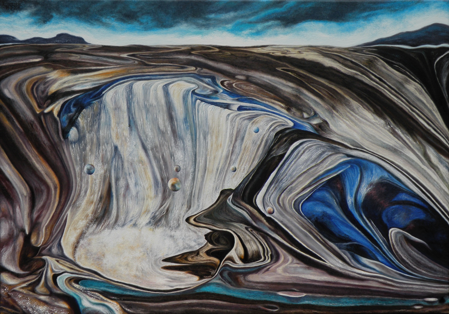 Visit to the blue waterfall