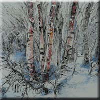 Pink birches