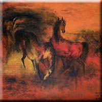 Rood en geel paard (kopie van Le Ba Dang)