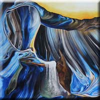 Sunrise over  the blue cave